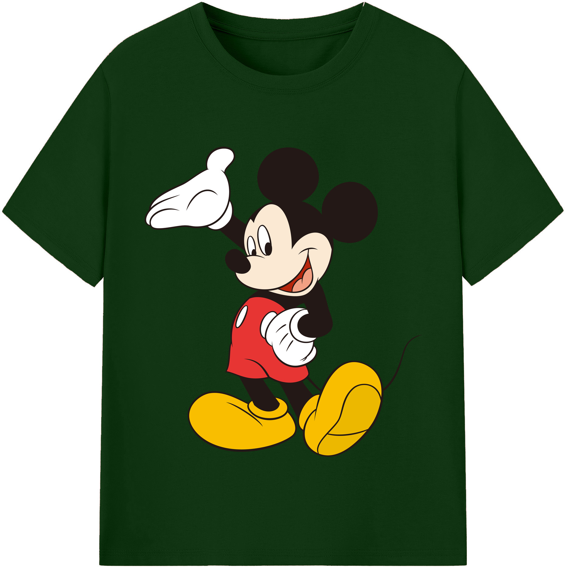 （画像用） ミッキーマウス Mickey Mouse 綿100％半袖Tシャツ（フロントプリント）